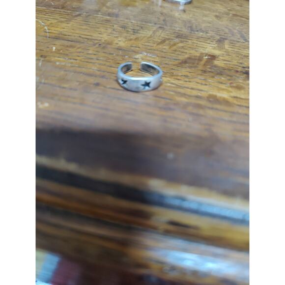 CW 925 cuff tie ring with stars size 3 - Picture 3 of 4
